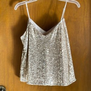 Banana Republic NWT gold sequins camisole Small Petite
